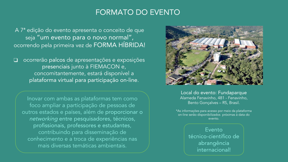 Trabalhos técnicos - 3º Congresso Internacional de Tecnologia para o Meio  Ambiente - 7º Congresso Internacional de Tecnologia para o Meio Ambiente